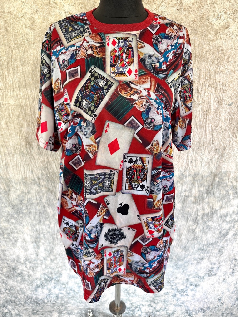 Fresh Prints of Bel-Air Dogs Poker Cards Shirt - Men’s Large